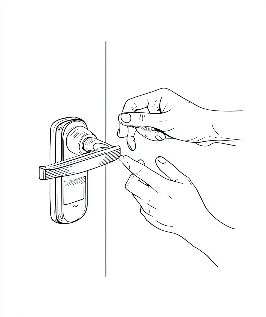 guang4981_A_simple_line_drawing_of_an_electronic_door_lock_bein_469818a6-342e-4b42-8614-39c148c719ba