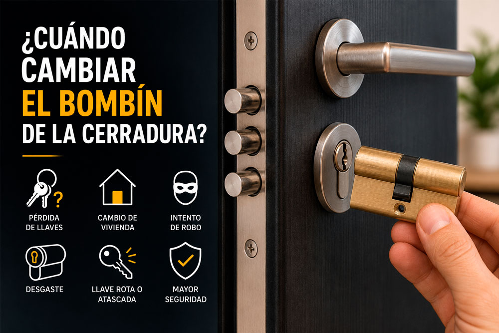 Cuándo conviene cambiar el bombín de la cerradura: señales que no debes ignorar