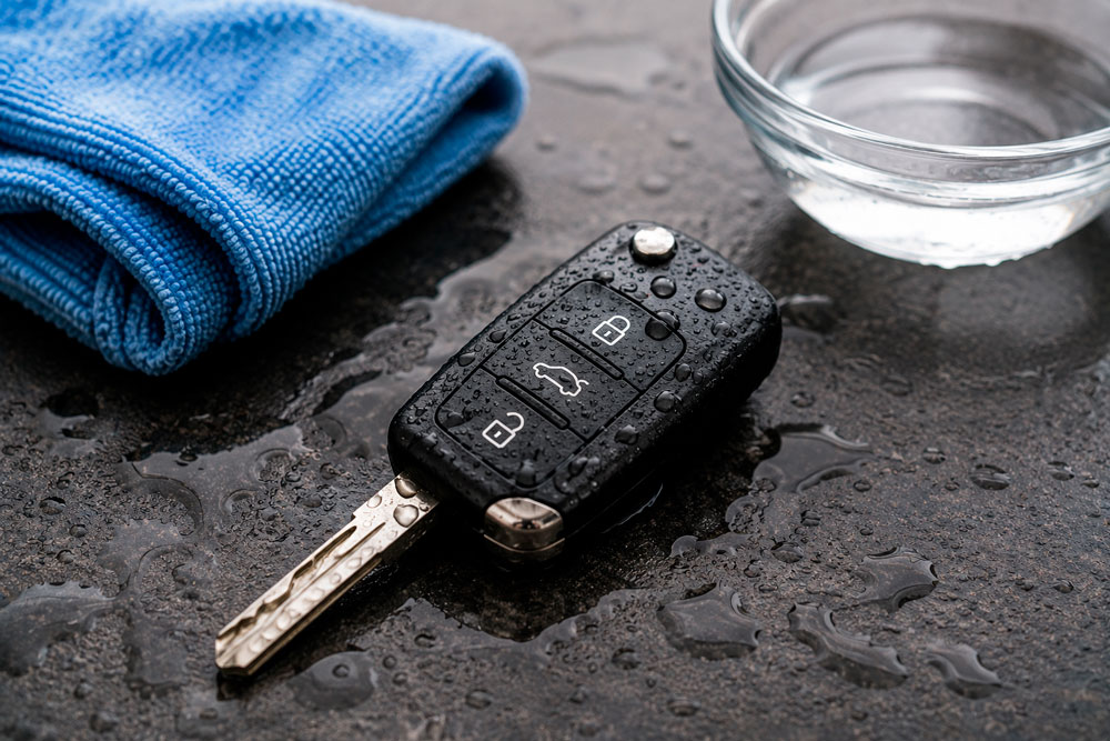 Qué hacer si se moja la llave del coche